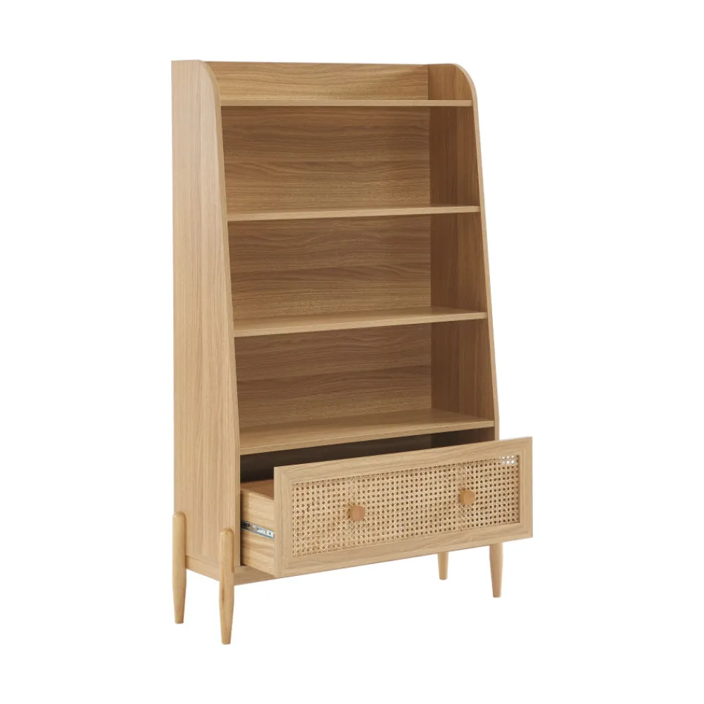 Enfant No name LILOU Bibliothèque enfant en bois et cannage H140cm