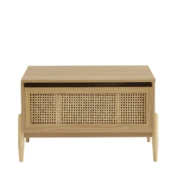 Enfant No name LILOU Coffre de rangement enfant en bois et cannage L74cm