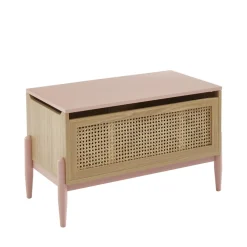 Enfant No name LILOU Coffre de rangement enfant en bois et cannage L74cm