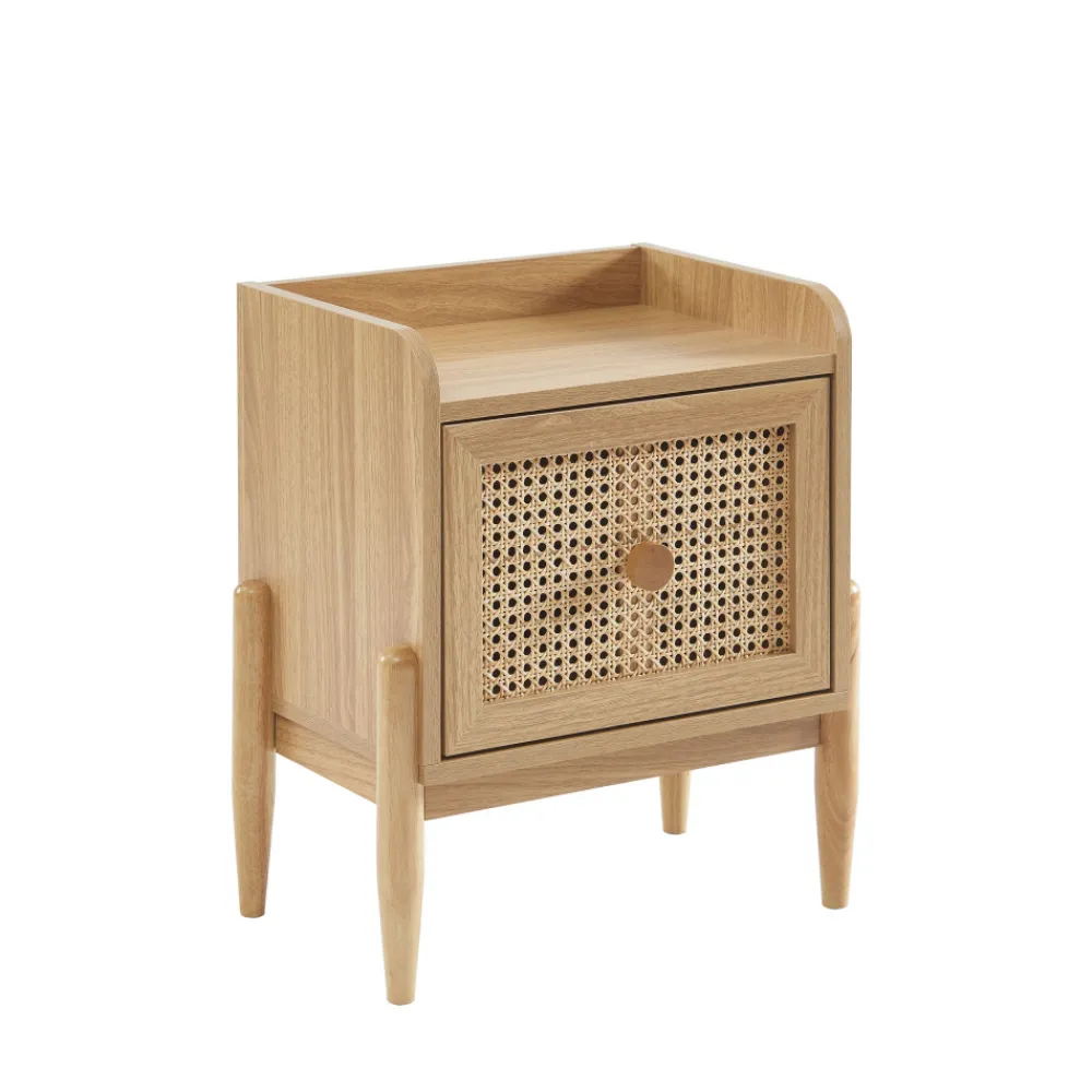 Enfant No name LILOU Table de chevet enfant 1 tiroir en bois et cannage