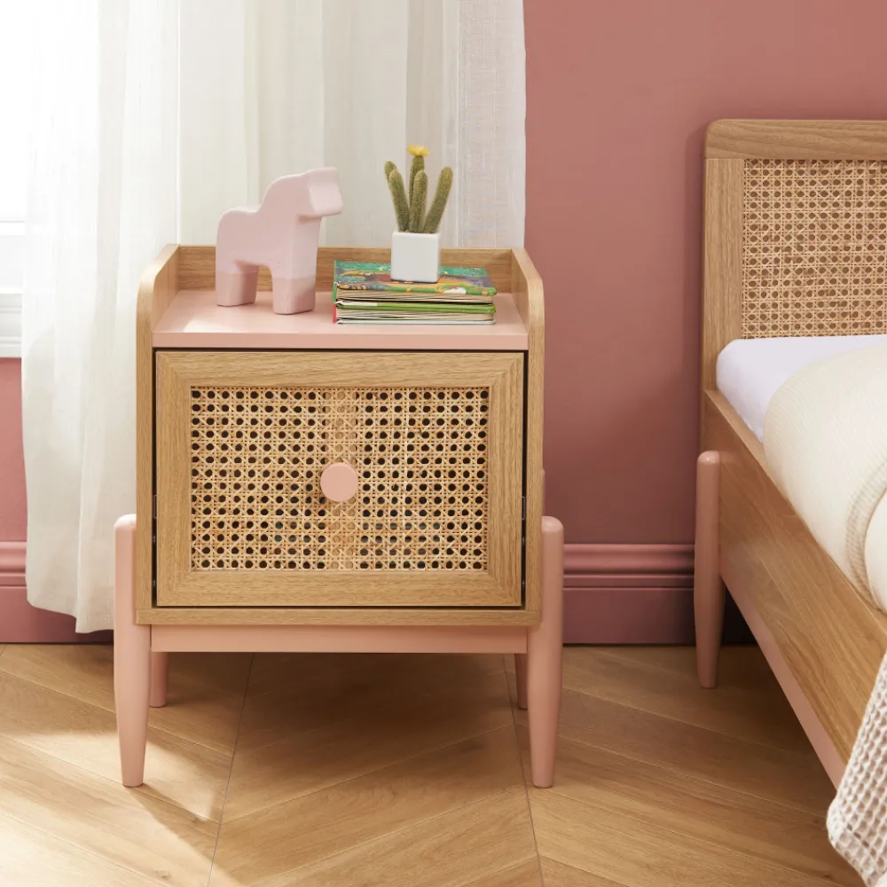 Enfant No name LILOU Table de chevet enfant 1 tiroir en bois et cannage