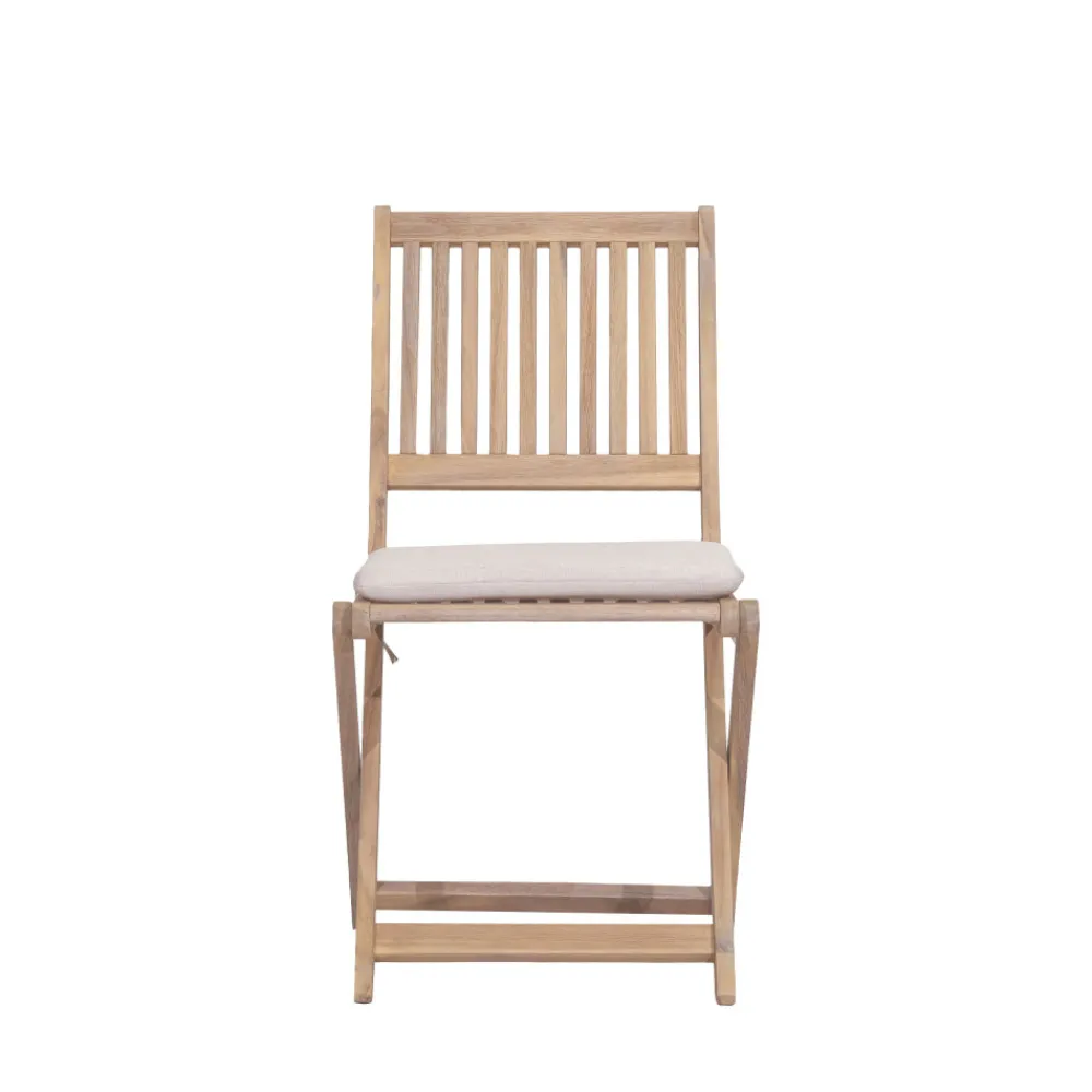 Drawer LINA Lot de 2 chaises pliantes de jardin en bois