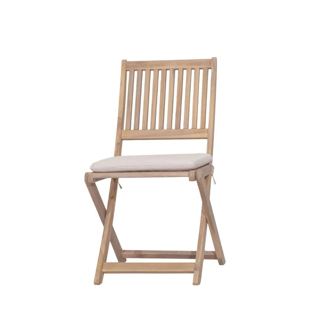 Drawer LINA Lot de 2 chaises pliantes de jardin en bois
