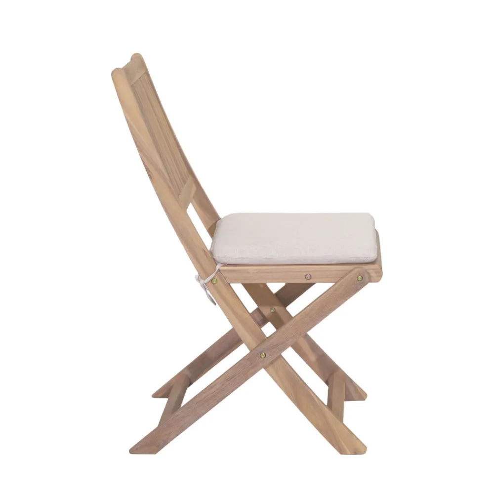 Drawer LINA Lot de 2 chaises pliantes de jardin en bois