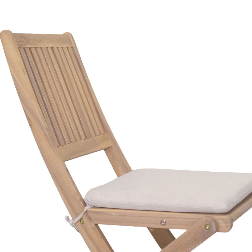 Drawer LINA Lot de 2 chaises pliantes de jardin en bois