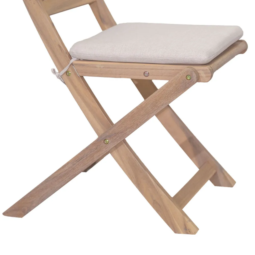 Drawer LINA Lot de 2 chaises pliantes de jardin en bois