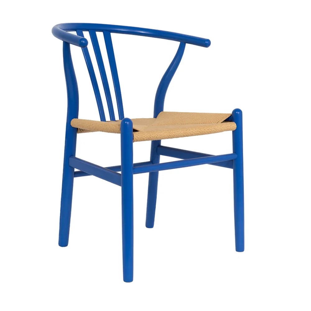 Drawer LIO Lot de 2 chaises en corde tressée et bois