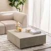 Drawer LIPANI Table basse carrée effet marbre 90x90cm