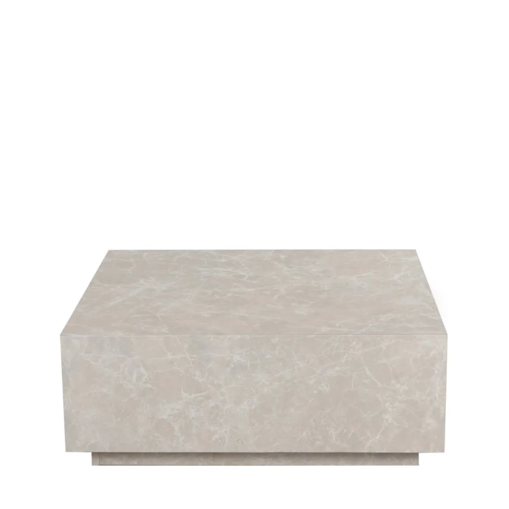 Drawer LIPANI Table basse carrée effet marbre 90x90cm