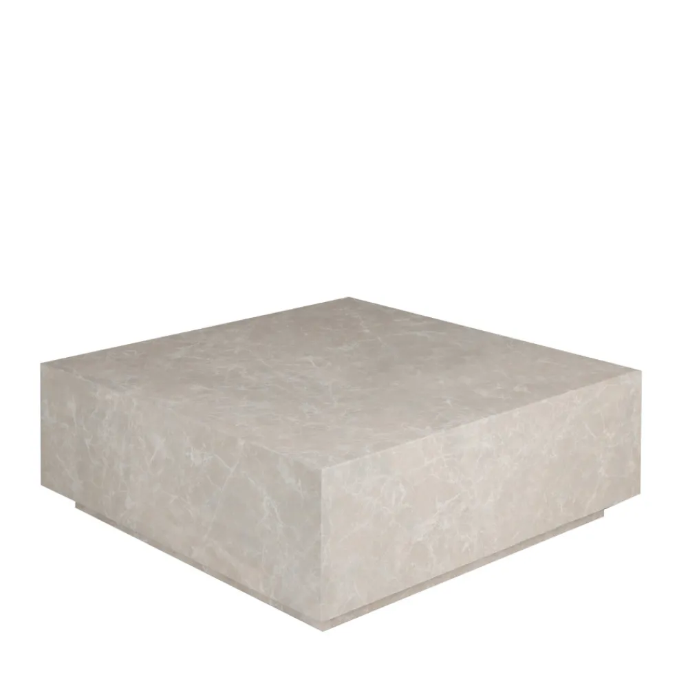 Drawer LIPANI Table basse carrée effet marbre 90x90cm