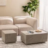Drawer LIPANI Table d'appoint carrée effet marbre 40x40cm