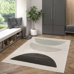 Enfant Drawer LÉO II Tapis contemporain à motif géométrique