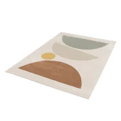 Enfant Drawer LÉO Tapis contemporain à motif géométrique