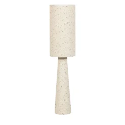 Woood LOFT Lampadaire à pois en métal et tissu bouclette H130cm