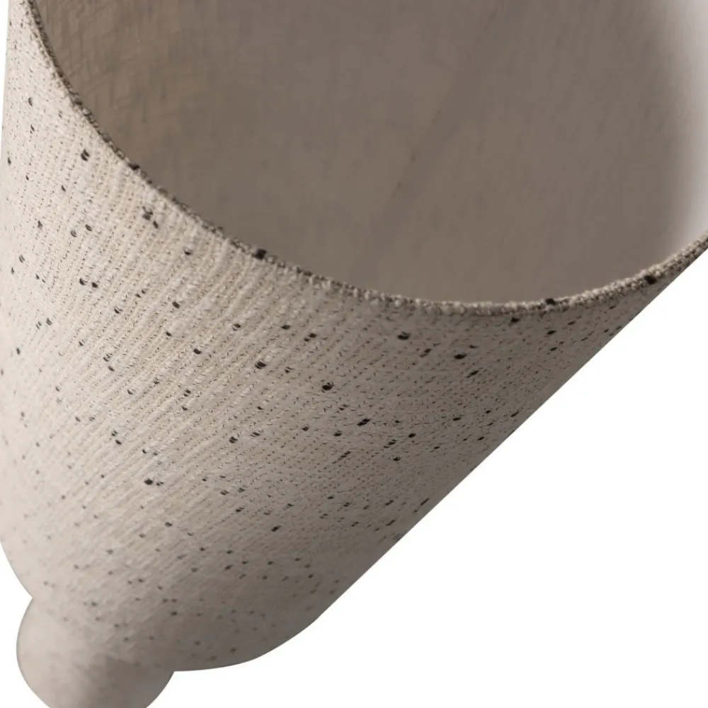 Woood LOFT Lampadaire à pois en métal et tissu bouclette H130cm
