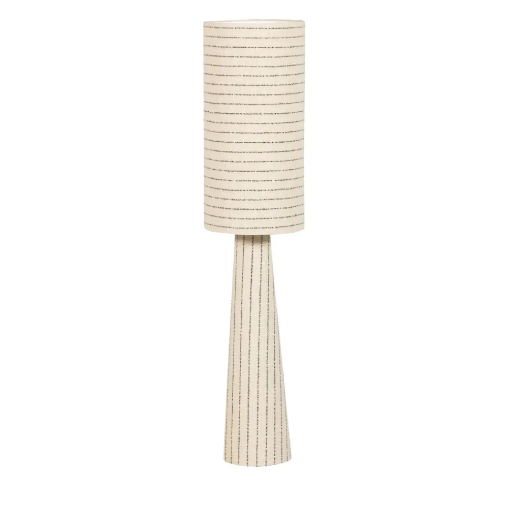 Woood LOFT Lampadaire à rayures en métal et tissu bouclette H130cm