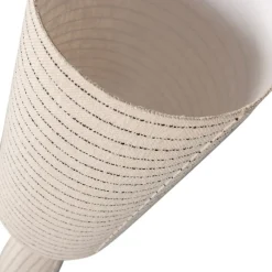 Woood LOFT Lampadaire à rayures en métal et tissu bouclette H130cm