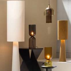 Woood LOFT Lampadaire en tissu bouclette H187cm