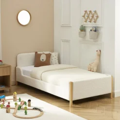 Enfant No name LOIS Lit enfant en tissu bouclette 90x190cm