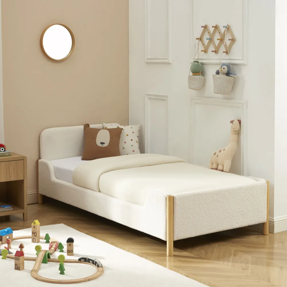 Enfant No name LOIS Lit enfant en tissu bouclette 90x190cm