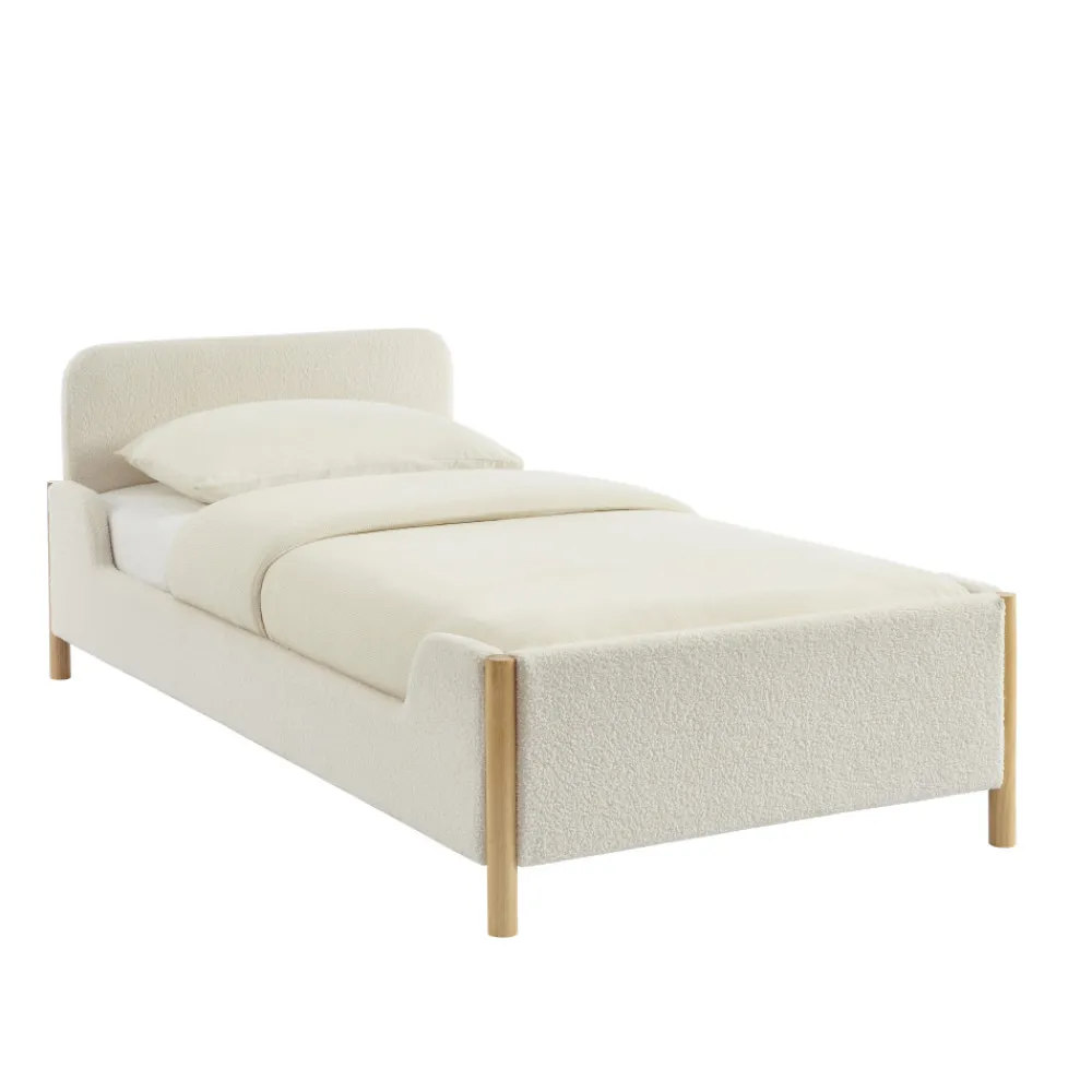 Enfant No name LOIS Lit enfant en tissu bouclette 90x190cm