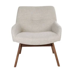 House Nordic LONDON Fauteuil en tissu et pieds en bois naturel