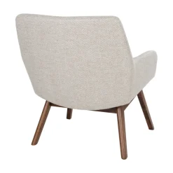 House Nordic LONDON Fauteuil en tissu et pieds en bois naturel