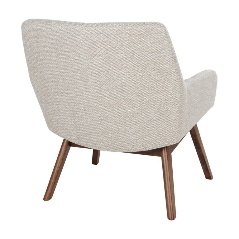 House Nordic LONDON Fauteuil en tissu et pieds en bois naturel