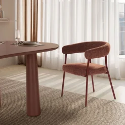 Drawer LORA Lot de 2 fauteuils en tissu et métal