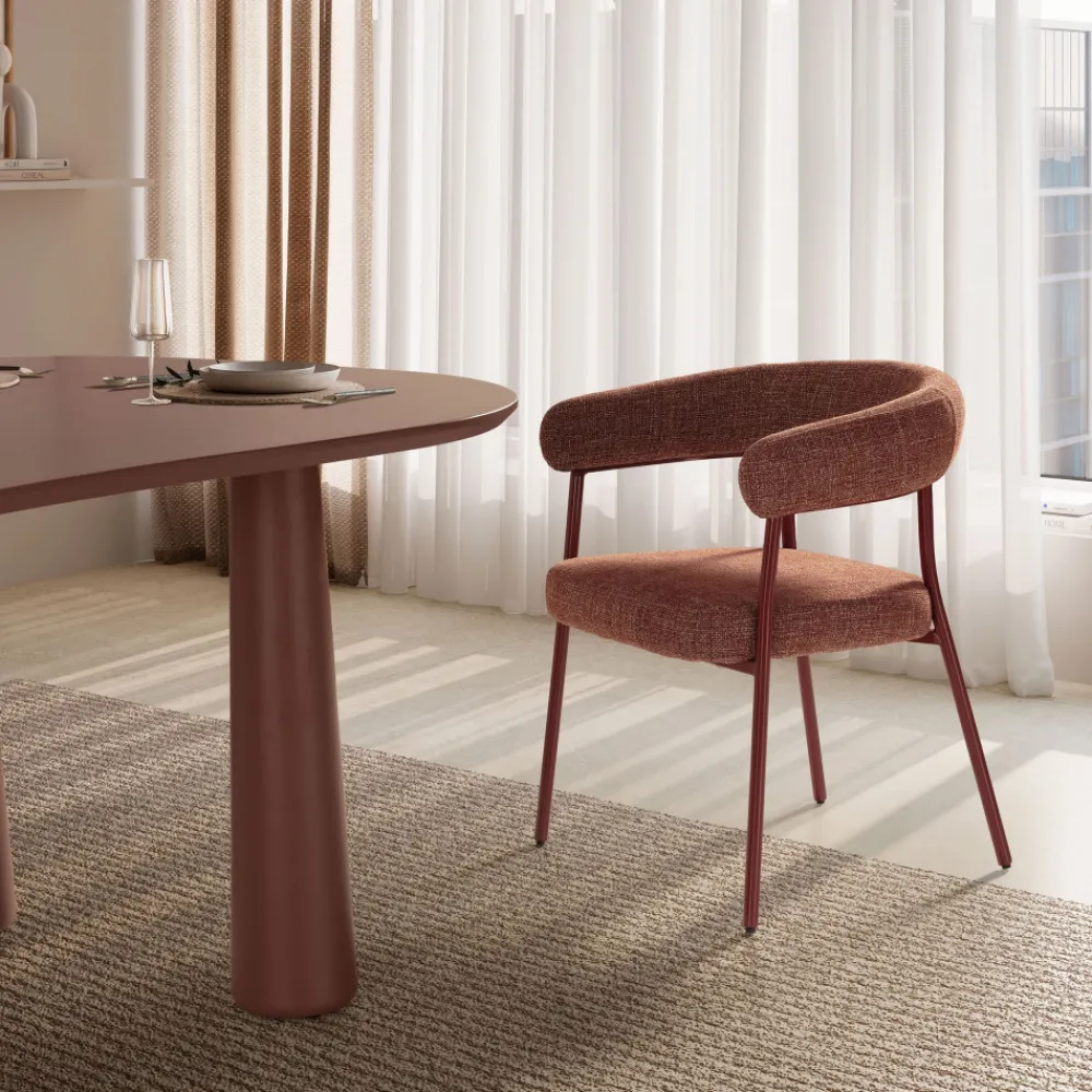Drawer LORA Lot de 2 fauteuils en tissu et métal