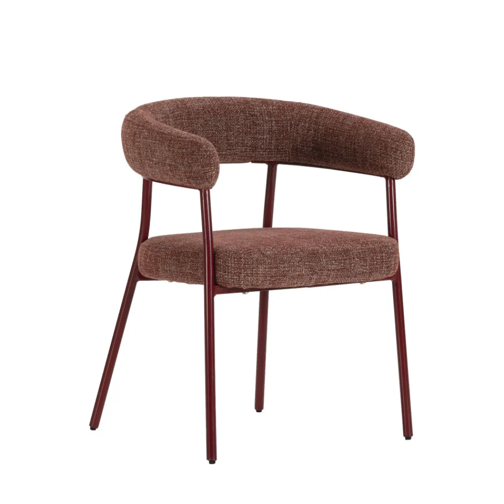 Drawer LORA Lot de 2 fauteuils en tissu et métal