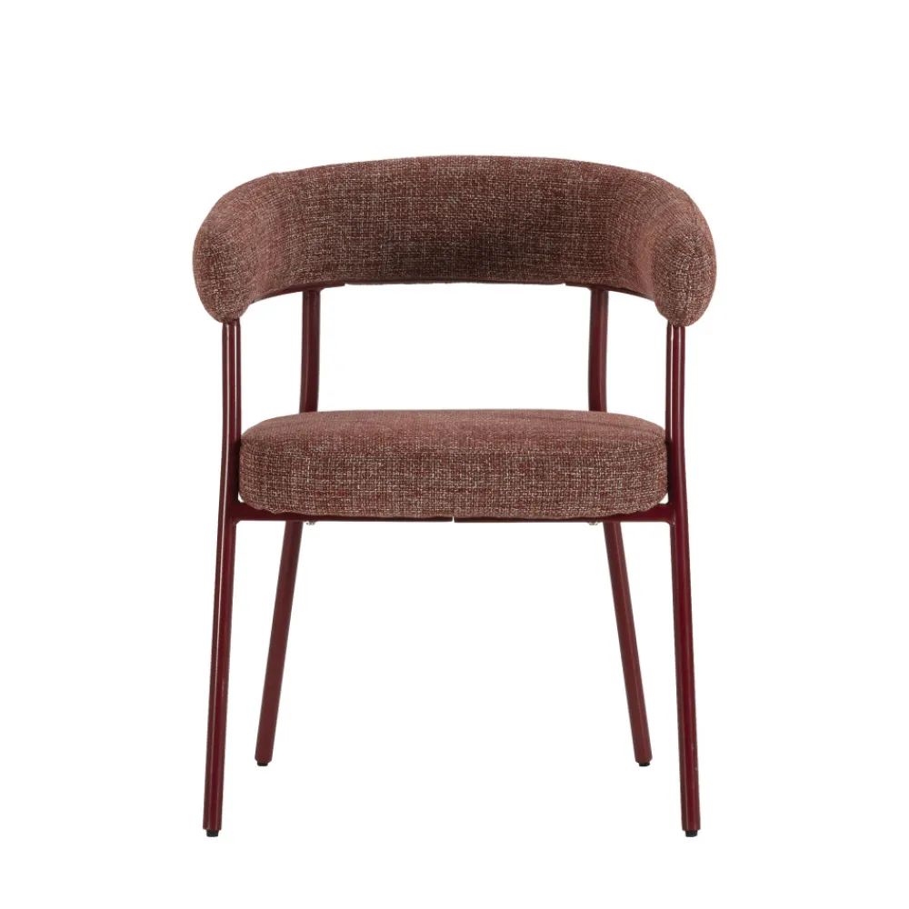 Drawer LORA Lot de 2 fauteuils en tissu et métal
