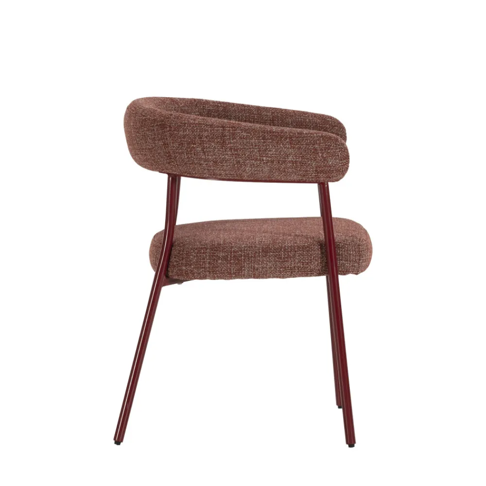 Drawer LORA Lot de 2 fauteuils en tissu et métal