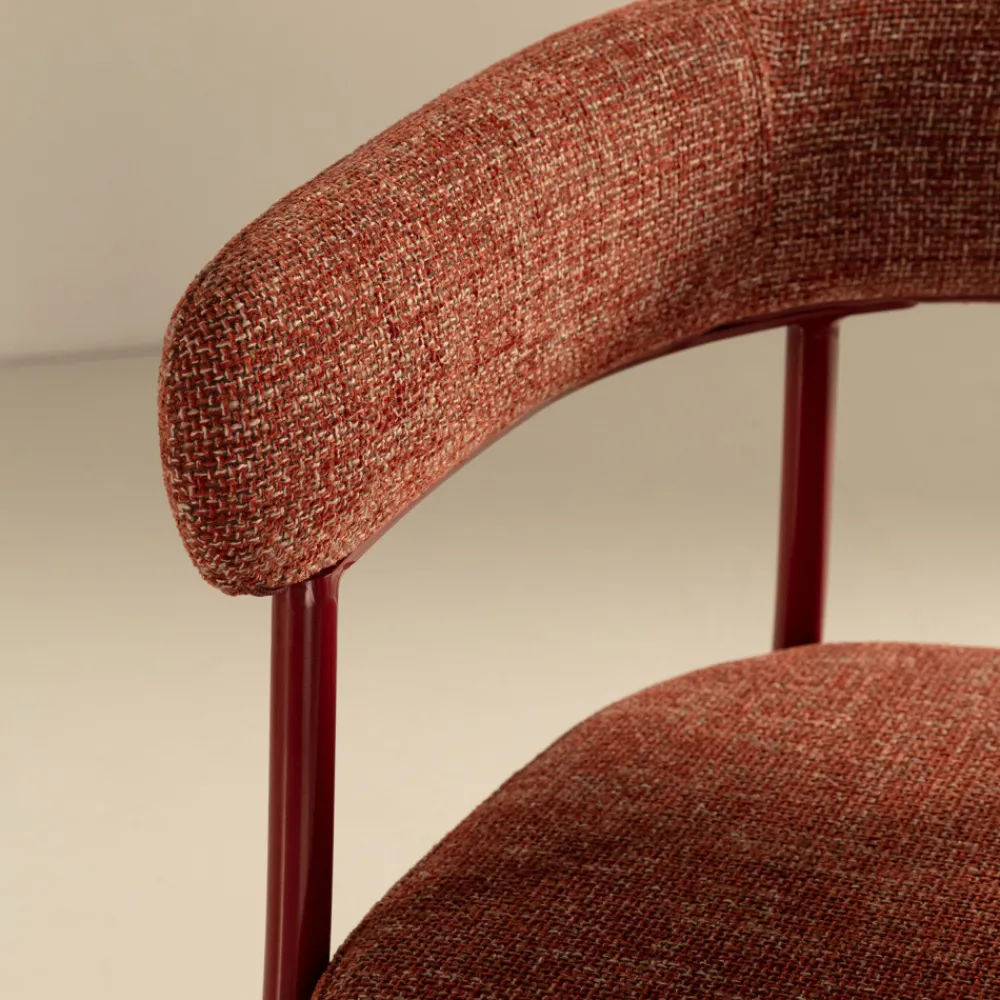 Drawer LORA Lot de 2 fauteuils en tissu et métal