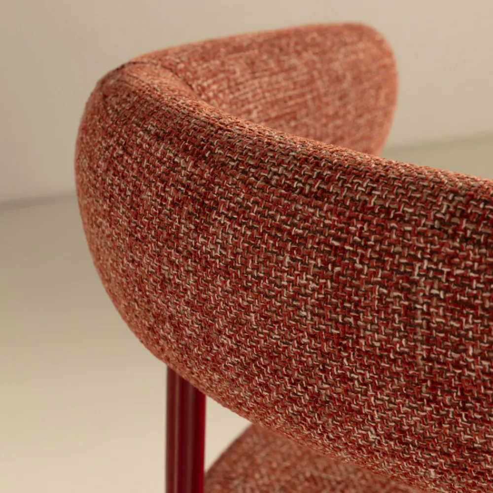 Drawer LORA Lot de 2 fauteuils en tissu et métal
