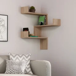 Drawer LUCIA Étagère d'angle murale en bois L60cm