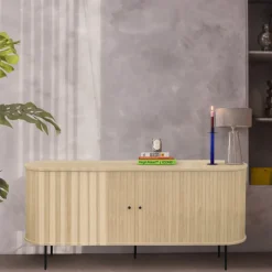Drawer LUCIE Buffet aux portes coulissantes en bois et métal L160cm