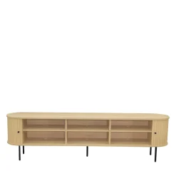 Drawer LUCIE Meuble TV aux portes coulissantes en bois et métal L200cm