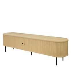 Drawer LUCIE Meuble TV aux portes coulissantes en bois et métal L200cm