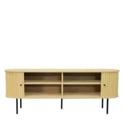 Drawer LUCIE Meuble tv aux portes coulissantes en bois et métal L150cm