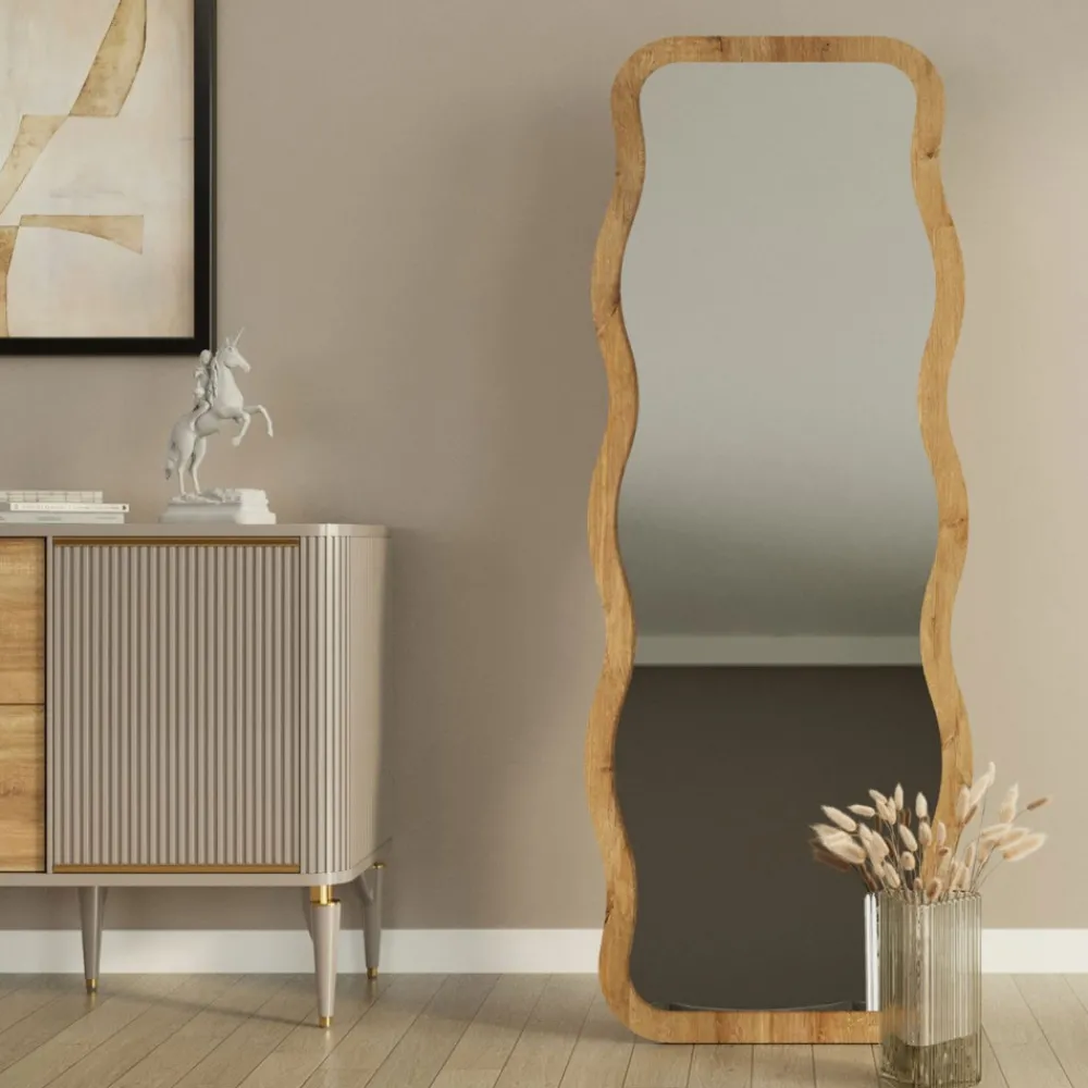 Drawer LUNA Miroir sur pieds en bois 50x160cm