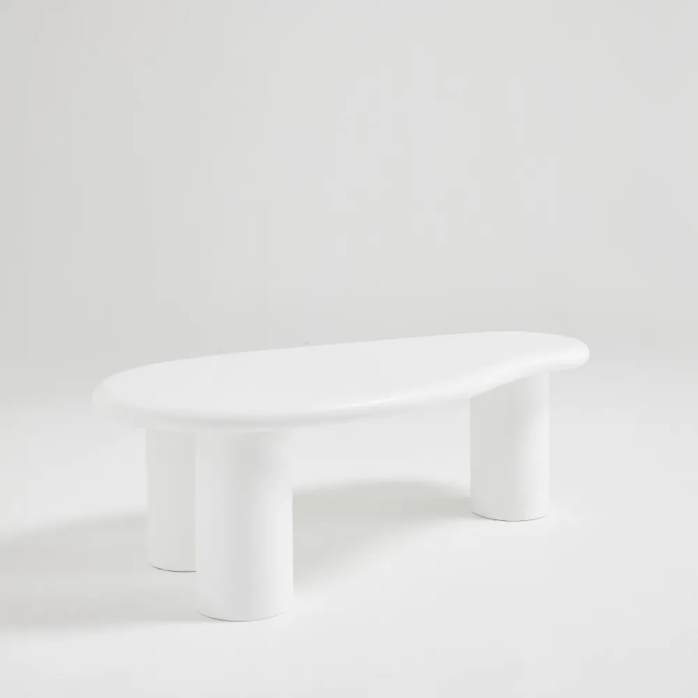 Drawer LUNA Table basse organique en fibre de ciment L120cm