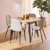Drawer LUNKA Table à manger 4 personnes ronde en bois ø120cm