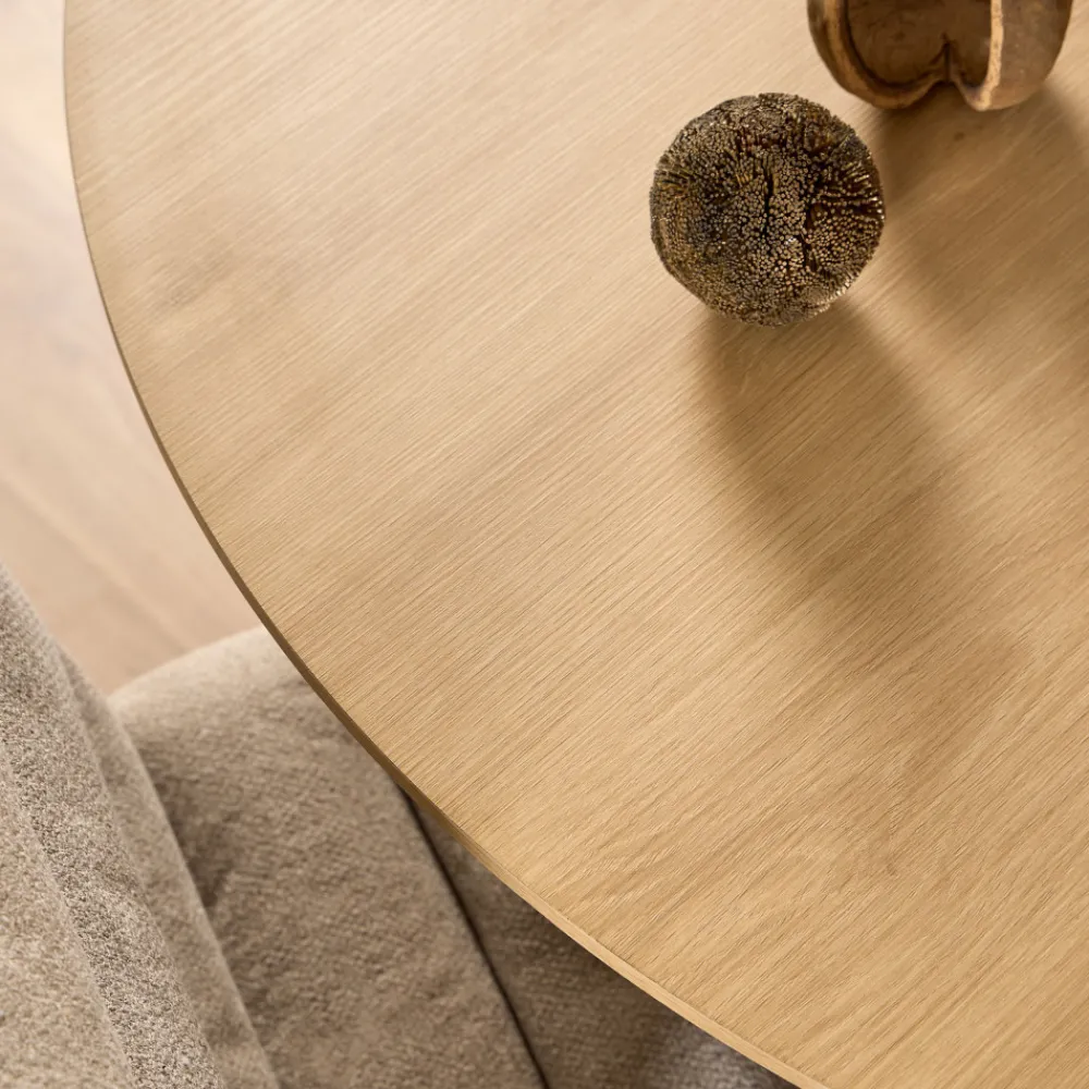 Drawer LUNKA Table à manger 4 personnes ronde en bois ø120cm