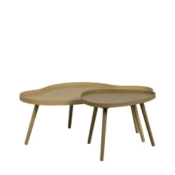 Woood MAE Table basse de forme organique en bois 61x40cm