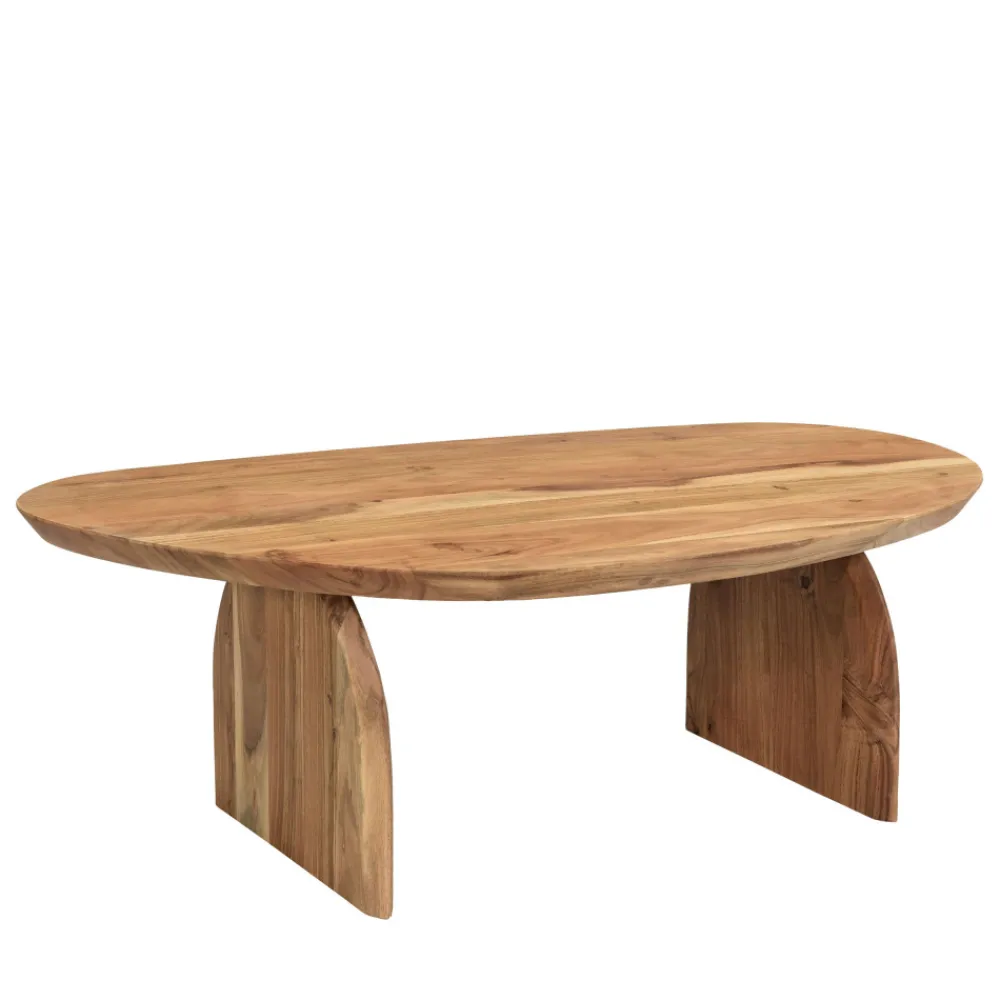 Drawer MALANG Table basse organique en bois massif d'acacia