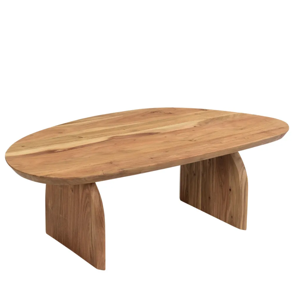 Drawer MALANG Table basse organique en bois massif d'acacia