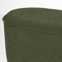 No name MARCOS Banc arrondi en tissu bouclette L93cm