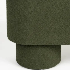 No name MARCOS Banc arrondi en tissu bouclette L93cm