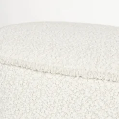 No name MARCOS Banc arrondi en tissu bouclette L93cm